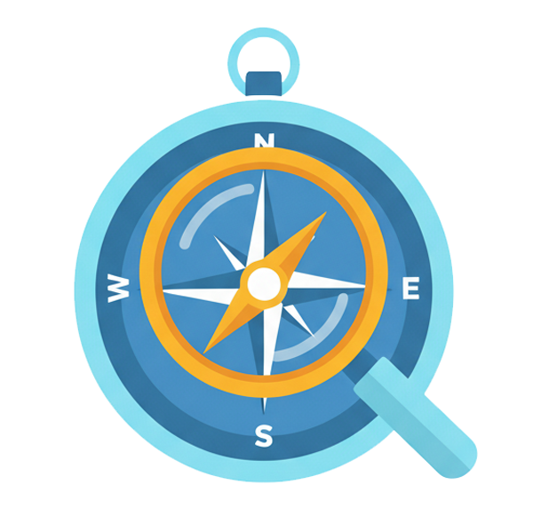 Image of a compass signifying navigation
