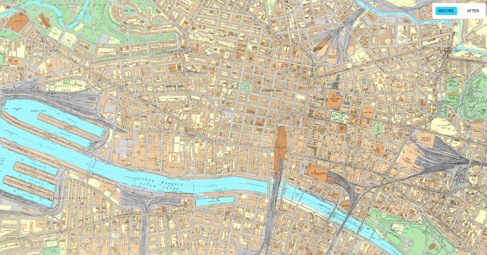 Exploring Glasgow before the motorway